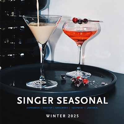 singer-seasonal-cover-400x400 Cover photo showing two martini glasses featuring Singer Equipment products